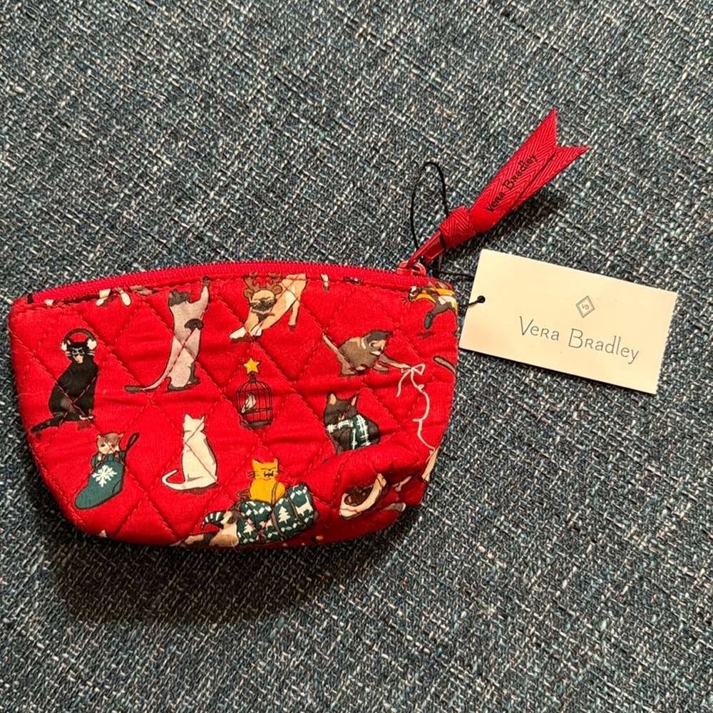 Vera Bradley Holiday Cats Small bag